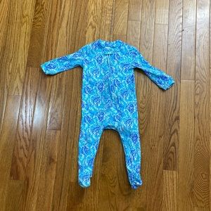 Lilly footie from pottery barn kids.